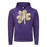 Cloud Purple baseball distressed shamrock Vintage Hoodie - MaliasSmallBusiness