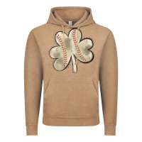 Vintage Coffee baseball distressed shamrock Vintage Hoodie - MaliasSmallBusiness