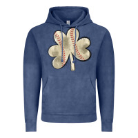 Vintage Denim baseball distressed shamrock Vintage Hoodie - MaliasSmallBusiness