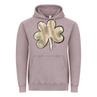 Vintage Zinc baseball distressed shamrock Vintage Hoodie - MaliasSmallBusiness