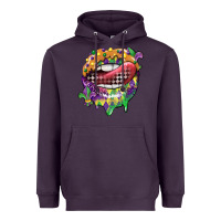 Plum mardi gras lips Heavyweight Hoodie - CowGirlArtShop
