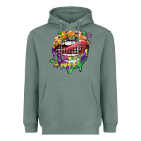 Sage mardi gras lips Heavyweight Hoodie - CowGirlArtShop