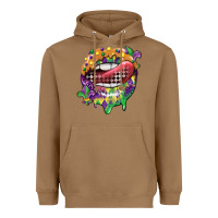 Toasted Coconut mardi gras lips Heavyweight Hoodie - CowGirlArtShop