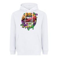 White mardi gras lips Heavyweight Hoodie - CowGirlArtShop