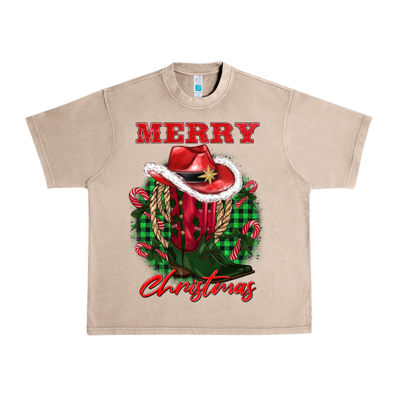 Merry Christmas Boots Hat Rope Urban Heavy Tee by AdoDesignShop | Teevron