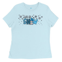 Baby Blue winter let it snow Ladies Tee - JahusDesignShop