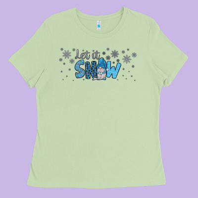 Winter Let It Snow Ladies Tee Designed By Jahusdesignshop