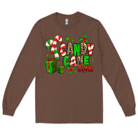 Chestnut Candy Cane Crew Long Sleeve Tee - MaliasSmallBusiness