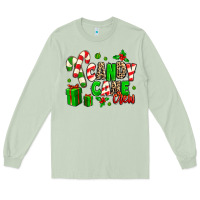 Matcha Candy Cane Crew Long Sleeve Tee - MaliasSmallBusiness