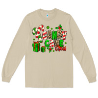 Mushroom Candy Cane Crew Long Sleeve Tee - MaliasSmallBusiness