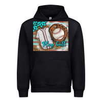 Black Baseball Play Ball With Leopard Mousepad Urban Hoodie - BundleAndBundleShop