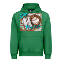 Emerald Baseball Play Ball With Leopard Mousepad Urban Hoodie - BundleAndBundleShop