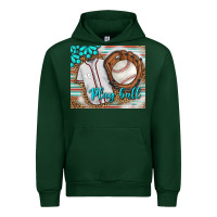 Forest Green Baseball Play Ball With Leopard Mousepad Urban Hoodie - BundleAndBundleShop