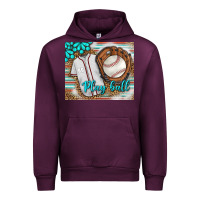 Mauve Wine Baseball Play Ball With Leopard Mousepad Urban Hoodie - BundleAndBundleShop