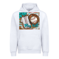 White Baseball Play Ball With Leopard Mousepad Urban Hoodie - BundleAndBundleShop