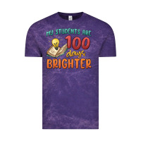 Cloud Purple my students 100 days brighter Vintage Tee - MaliasSmallBusiness