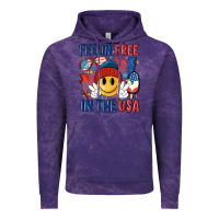 Cloud Purple feelin free in the usa Vintage Hoodie - MaliasSmallBusiness