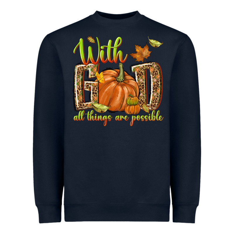 With God All Things Are Possible Heavyweight Sweatshirt by NancyCooperArtShop | Teevron