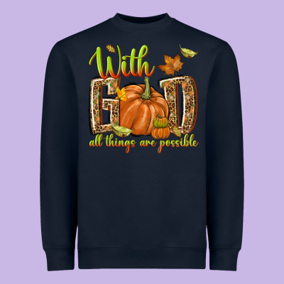 With God All Things Are Possible Heavyweight Sweatshirt Designed By Nancycooperartshop