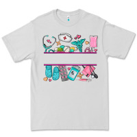 Dove Grey nurse elements with costom name Premium Tee - AdoDesignShop