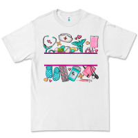 White nurse elements with costom name Premium Tee - AdoDesignShop
