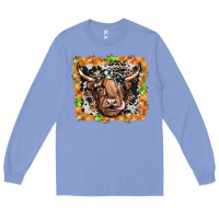 Colony Blue highland cow Long Sleeve Tee - JahusDesignShop