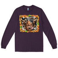 Plum highland cow Long Sleeve Tee - JahusDesignShop