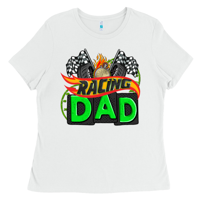 Racing Dad With Racing Oto Equipment Ladies Tee by AdoDesignShop | Teevron