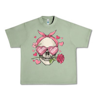 Oil Green valentine's day skull Urban Heavy Tee - MaliasSmallBusiness