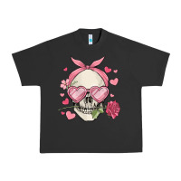 Pigment Black valentine's day skull Urban Heavy Tee - MaliasSmallBusiness