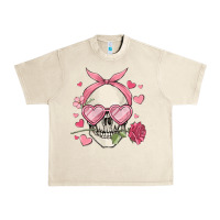 Sandshell valentine's day skull Urban Heavy Tee - MaliasSmallBusiness