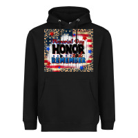 Black memorial day honor and remember Heavyweight Hoodie - CowGirlArtShop