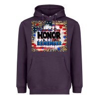 Plum memorial day honor and remember Heavyweight Hoodie - CowGirlArtShop