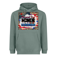 Sage memorial day honor and remember Heavyweight Hoodie - CowGirlArtShop