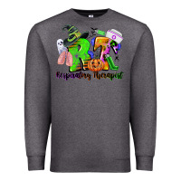 Charcoal Heather rt respiratory therapist halloween Premium Sweatshirt - CowGirlArtShop