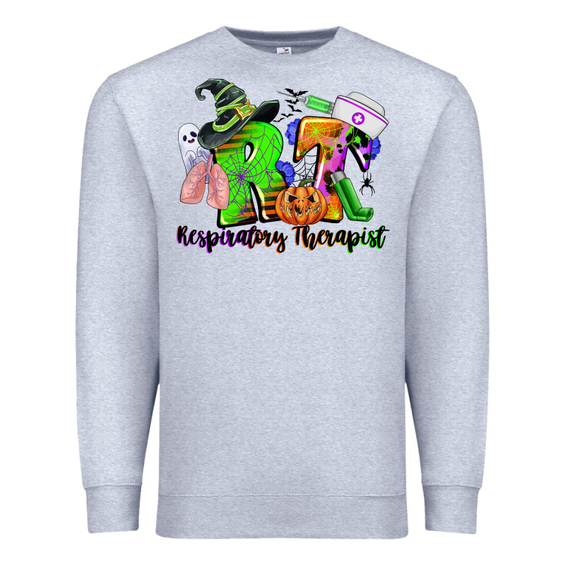 Rt Respiratory Therapist Halloween Premium Sweatshirt by CowGirlArtShop | Teevron