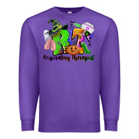 Purple rt respiratory therapist halloween Premium Sweatshirt - CowGirlArtShop