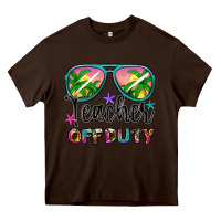 Chocolate Brown teacher off duty Heavy Core Tee - Artiststas