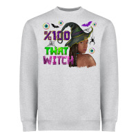 Heather Grey 100 that witch Heavyweight Sweatshirt - NancyCooperArtShop