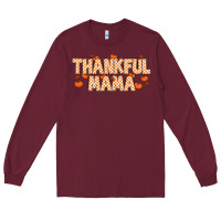 Burgundy Thankful Mama Long Sleeve Tee - MaliasSmallBusiness