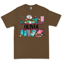 Cacao nurse elements with costom name Premium Tee - AdoDesignShop
