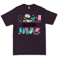 Plum nurse elements with costom name Premium Tee - AdoDesignShop