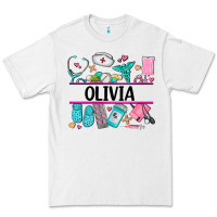 White nurse elements with costom name Premium Tee - AdoDesignShop