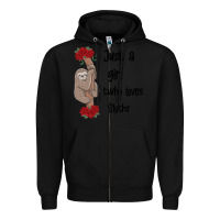 Black just a girl who loves sloths Zipper Hoodie - Bettercallsaul