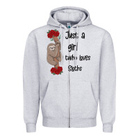 Heather Grey just a girl who loves sloths Zipper Hoodie - Bettercallsaul