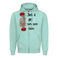 Just A Girl Who Loves Sloths Zipper Hoodie | Teevron