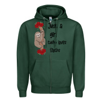Sports Green just a girl who loves sloths Zipper Hoodie - Bettercallsaul