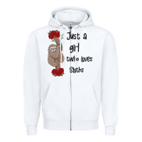 White just a girl who loves sloths Zipper Hoodie - Bettercallsaul