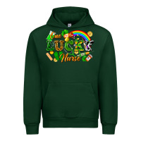 Forest Green one lucky nurse Urban Hoodie - FaDigitalArtStudio