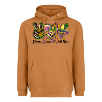 Meerkat peace love mardi gras Heavyweight Hoodie - CowGirlArtShop